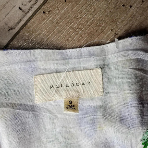 NWT Nordstrom MELLODAY Floral V-Neck Button Front Mini Dress Size Small - Picture 4 of 15